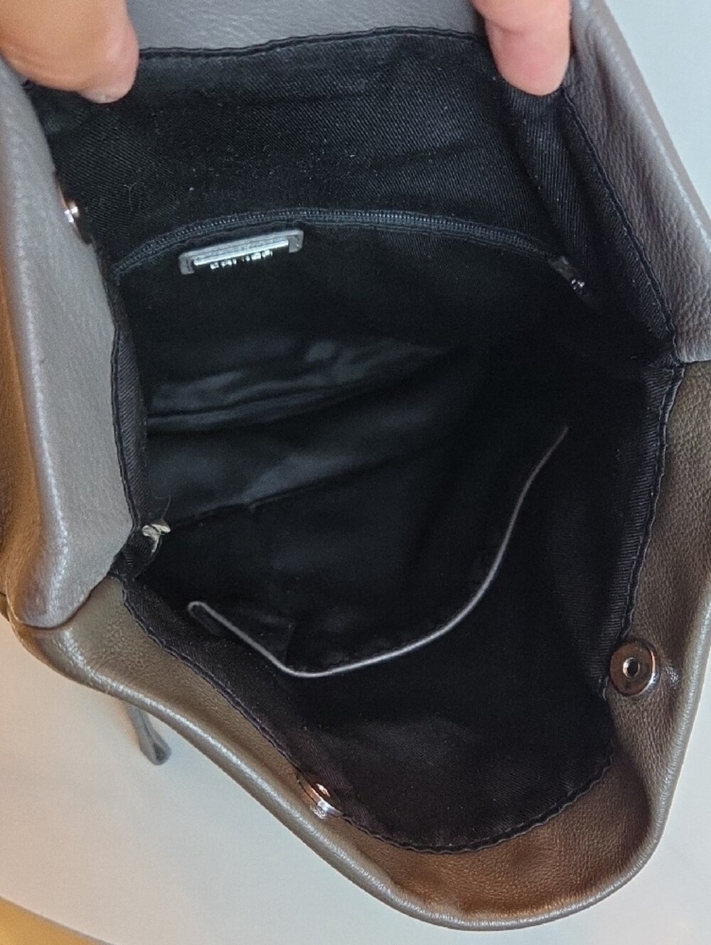 Danier Dark Gray/Charcoal Leather Crossbody Bag - Picture 10 of 12